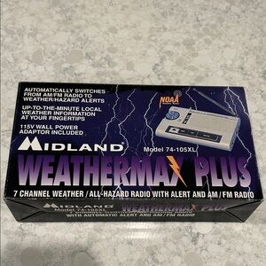 NWT - MIDLAND WeatherMax Plus 7-Channel All-Hazard Radio